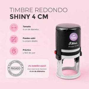 Timbre circular 4 cm autoentintable