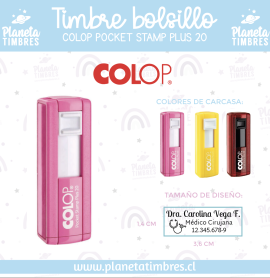 TIMBRE BOLSILLO COLOP POCKET STAMP PLUS 20