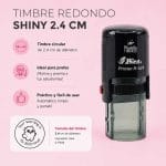 Timbre circular Shiny 2.4 cm
