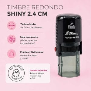 Timbre circular Shiny 2.4 cm