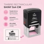 Timbre automático rectangular 5x4 cm Shiny S-837